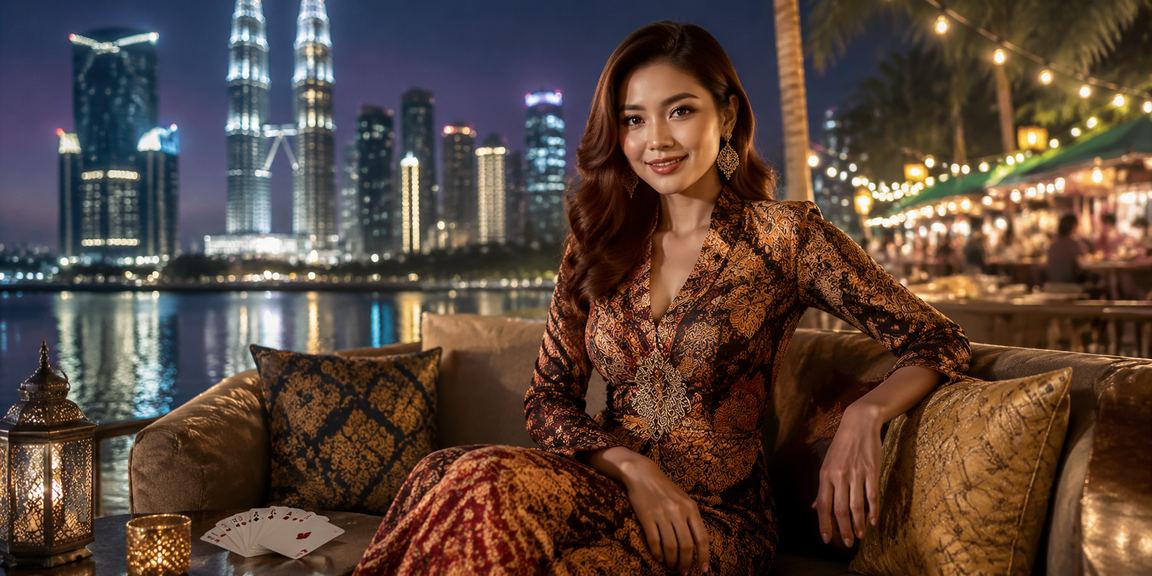 Permainan kad gaya batik Kuala Lumpur suasana kasino premium